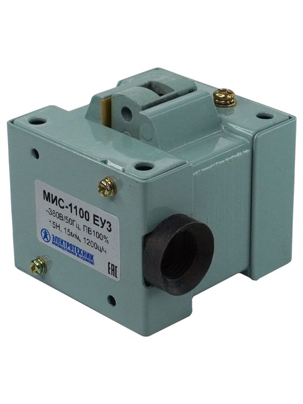 Электромагнит МИС-1100 ЕУ3 380В тянущее исполнение ПВ 100% IP20 с жесткими выводами Электротехник ET504396