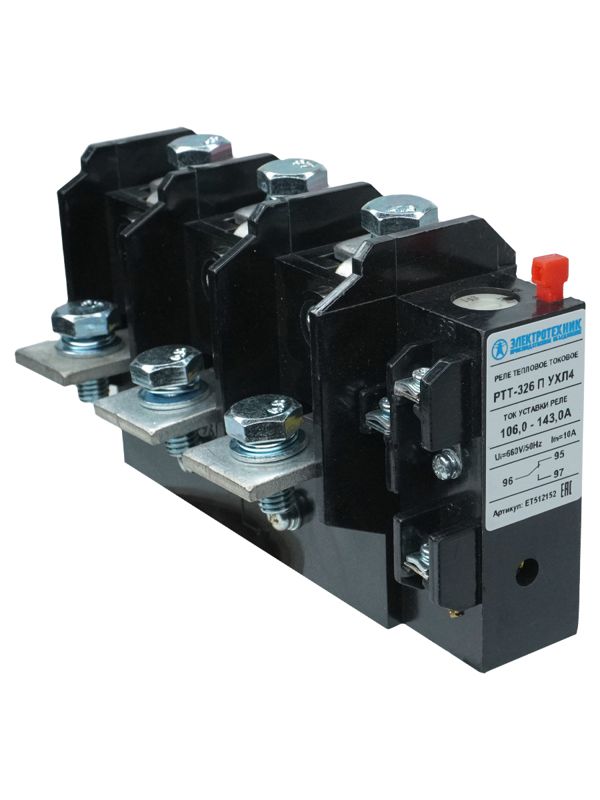 Реле РТТ-326 П УХЛ4 125А 106.0-143.0А 660В/50Гц 1з+1рЭлектротехник ET512152