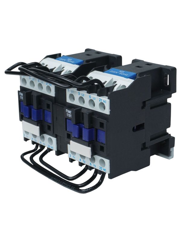 Пускатель магнитный ПМЛ-1501 10А 220В/50Гц 2НЗ IP00 реверсивный без реле Электротехник ET515394