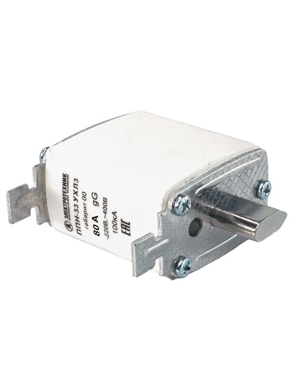 Вставка плавкая ППН-33 УХЛ3 80А габарит 00 IP00 Электротехник ET522689