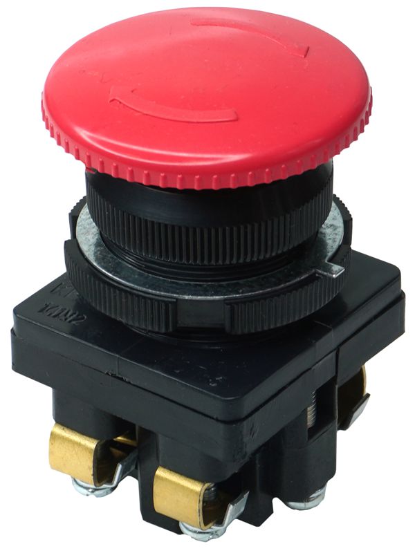 Выключатель кнопочный КЕ-141 У2 исп.3 2НЗ гриб с фиксацией 10А IP54 660В красн. Электротехник ET529343