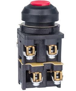 Выключатель кнопочный КЕ-082 У2 исп.2 3НО+1НЗ цилиндр 10А IP54 660В красн. Электротехник ET529353