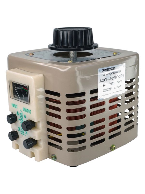 Автотрансформатор АОСН- 8-220 УХЛ4 2 0кВА 8А диапазон регулировки 0-250В IP20 Электротехник ET556152