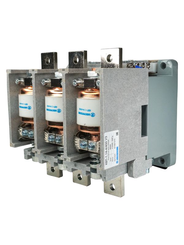 Контактор вакуумный КВТ-1.14-4/400-3 У3 3п 400А кат. 220В 4НО+3НЗ IP00 без реле Электротехник ET557370