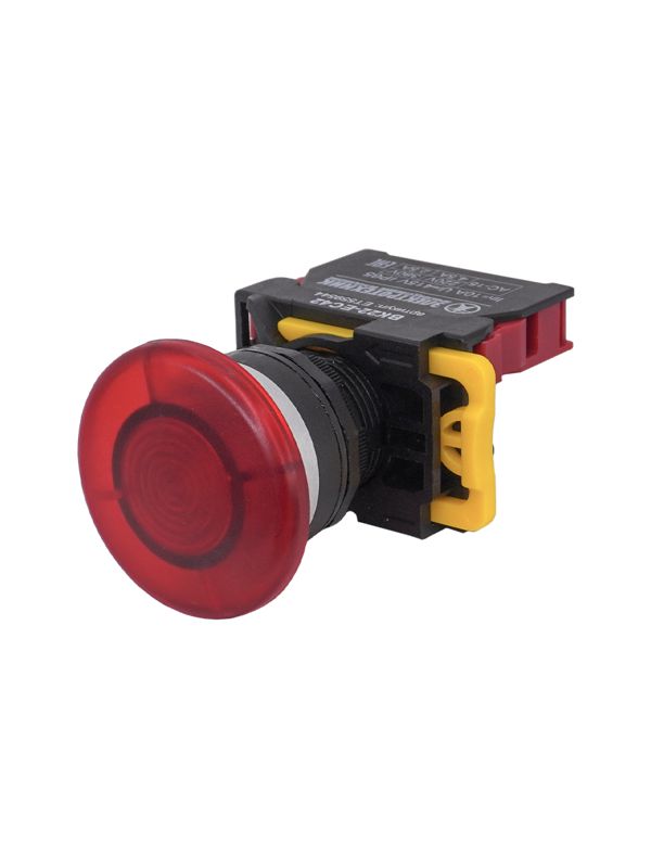 Выключатель кнопочный ВК22-EC42 1НЗ гриб без фиксации 40мм d22мм IP65 красн. Электротехник ET559544