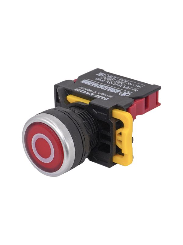 Выключатель кнопочный ВК22-EA4322 1НЗ с символом "0" цилиндр d22мм IP65 красн. Электротехник ET924745