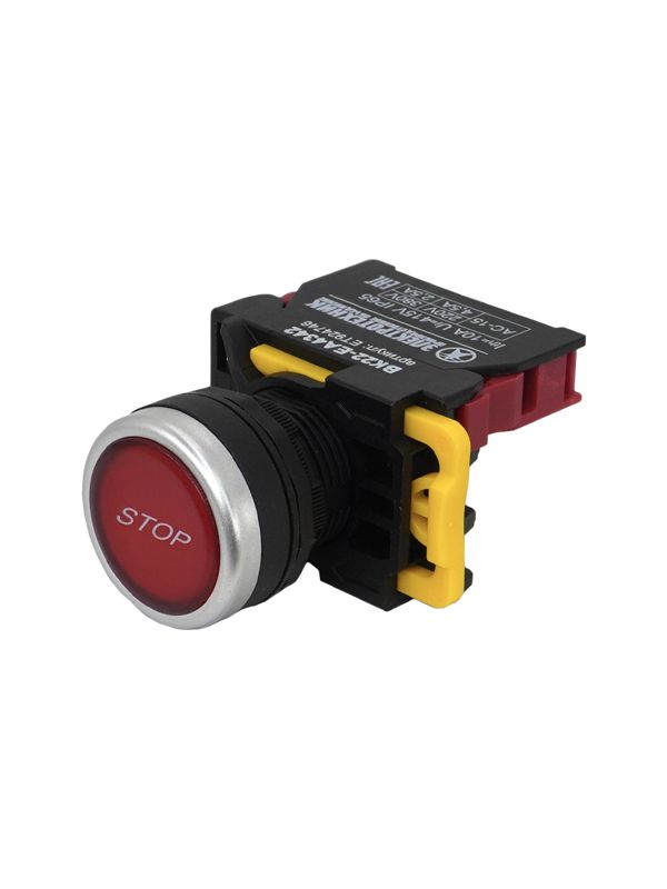 Выключатель кнопочный ВК22-EA4342 1НЗ с символом "stop" цилиндр d22мм IP65 красн. Электротехник ET924746