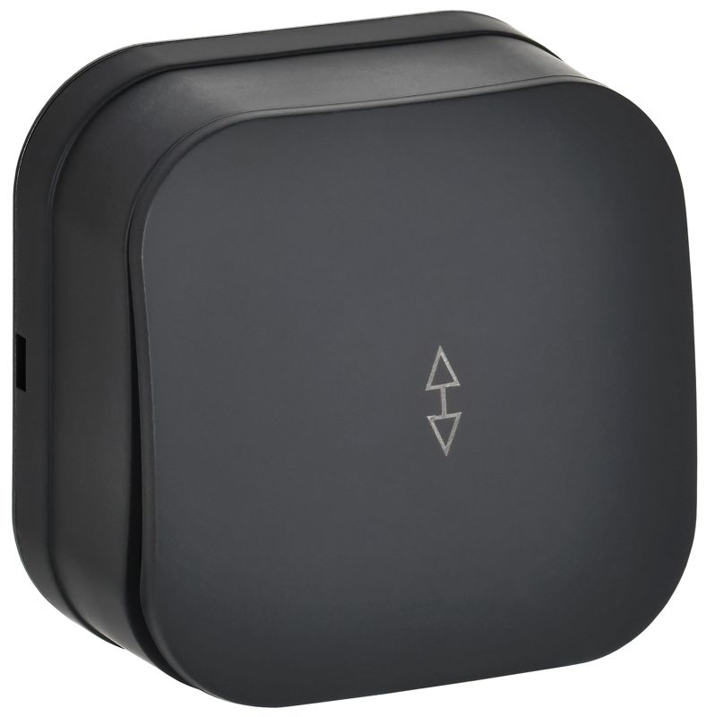 Выключатель проходной 1-кл. ОП GLORY ВСп10-1-0-ХЧм 10А черн. матов. IEK EVH12-K02M-10