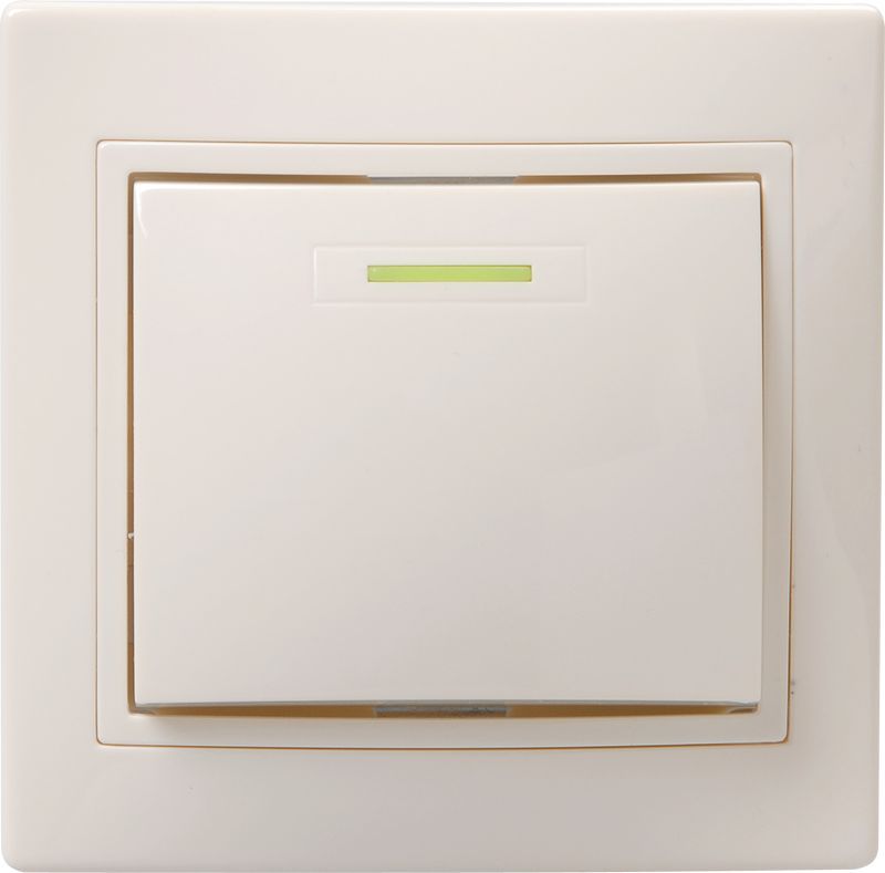 Выключатель 1-кл. СП Кварта 10А IP20 ВС10-1-1-ККм с индикацией крем. GENERICA EVK11-K33-10-DM