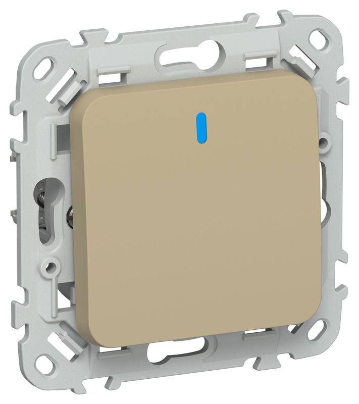 Выключатель 1-кл. СП FLITE ВС11-1-1-ФлХ 10А с индикацией механизм хаки IEK FI-V10-1-10-1-K59