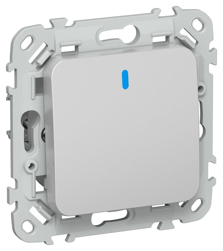Выключатель проходной 1-кл. СП FLITE ВС61-1-1-ФлА 10А с индикацией механизм алюм. IEK FI-V12-1-10-1-K47