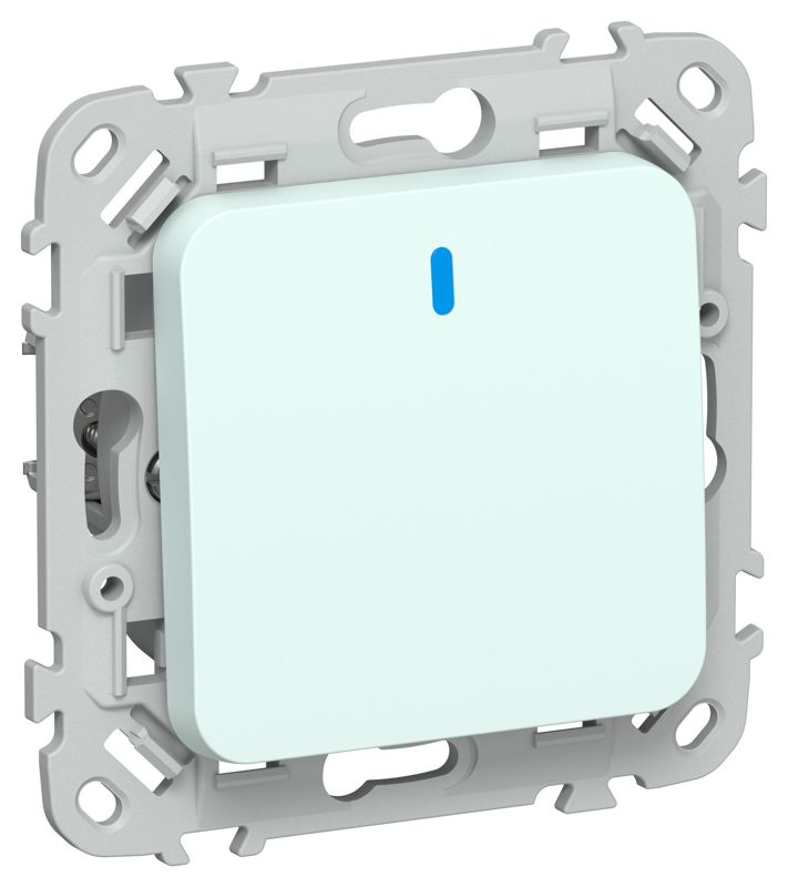 Выключатель кнопочный 1-кл. СП FLITE ВС11-2-1-ФлХЛ 10А с индикацией механизм холод. лед IEK FI-V14-1-10-1-K94