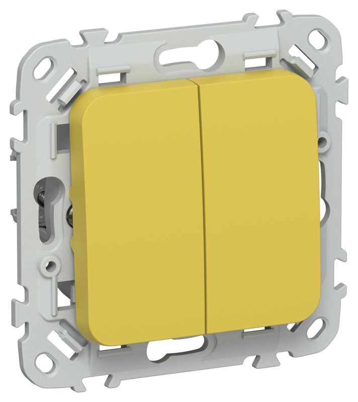 Выключатель жалюзи СП FLITE ВЖ42-2-0-ФлЖК 10А с блокировкой механизм желт. карри IEK FI-V15-0-10-K44