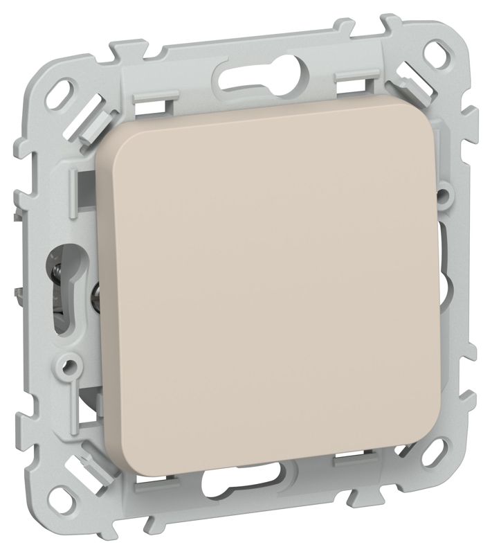 Выключатель кнопочный проходной 1-кл. СП FLITE ВС61-2-0-ФлЛ 10А механизм льняной IEK FI-V18-0-10-1-K88