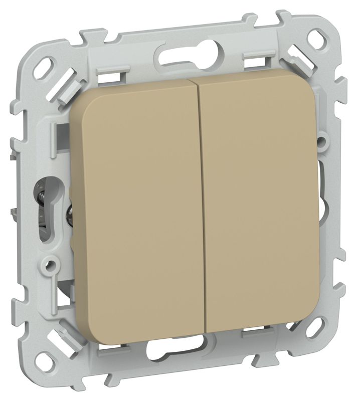 Выключатель 2-кл. СП FLITE ВС12-1-0-ФлХ 10А механизм хаки IEK FI-V20-0-10-1-K59
