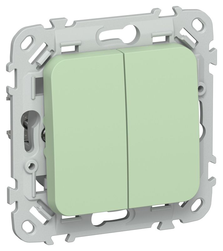 Выключатель 2-кл. СП FLITE ВС12-1-0-ФлФ 10А механизм фисташк. IEK FI-V20-0-10-1-K93