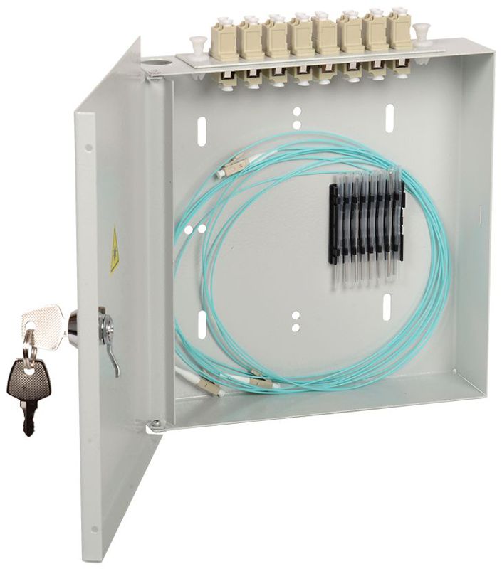 Кросс укомплектованный настенный SC (Simplex) 8 портов (OM3) ITK FOBX8-N-8SCUS03