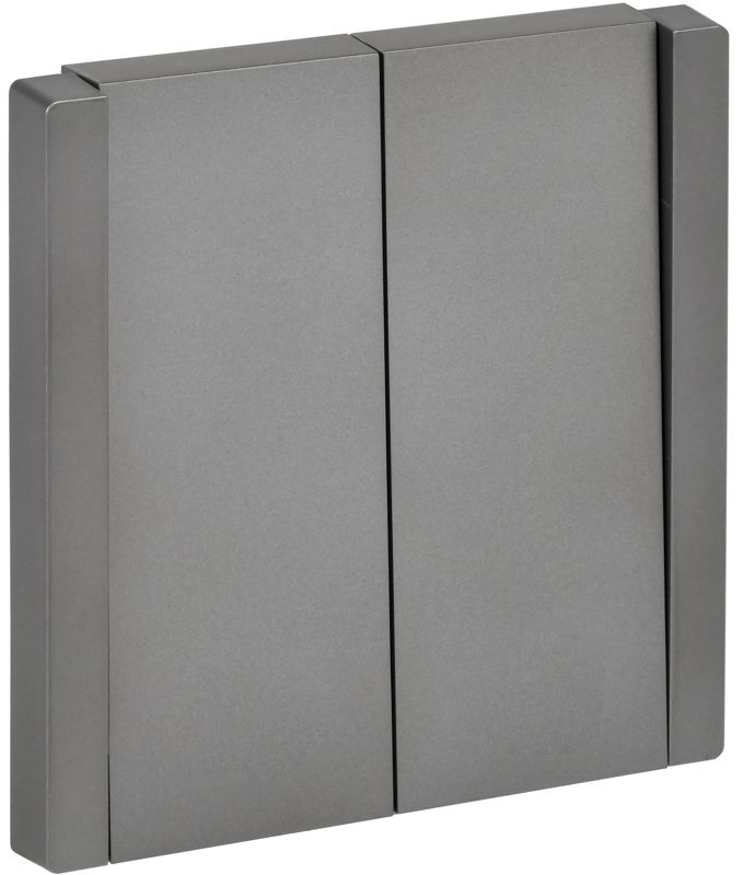 Выключатель проходной 2-кл. СП FORTE&PIANO 10А FP507 сталь IEK FP-V22-0-10-1-K46