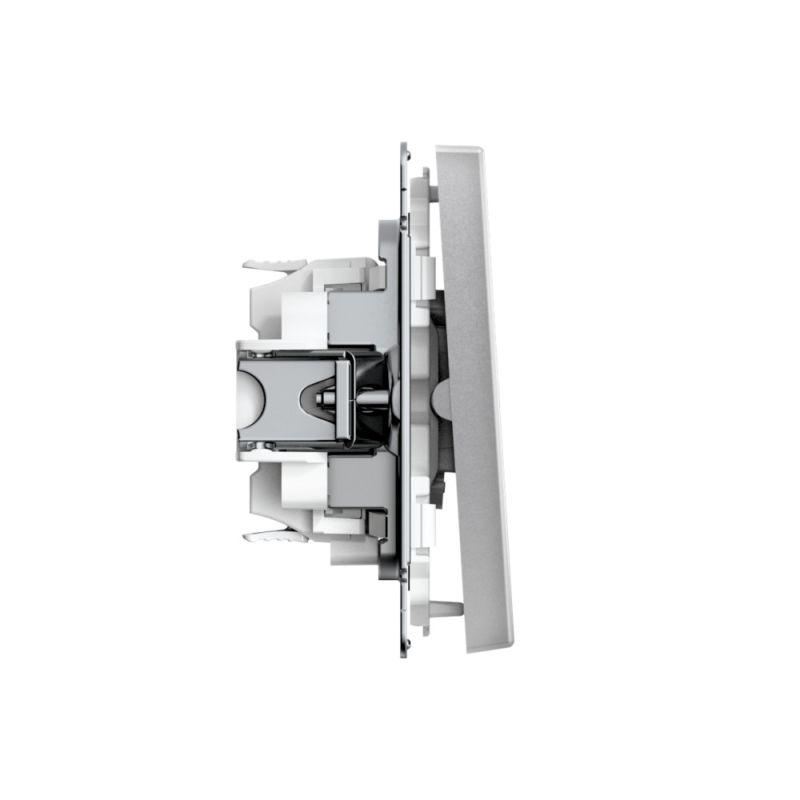 Выключатель для жалюзи 2-кл. ArtGallery 2х (сх. 4) 10А быстрозажим. клем. механизм алюм. SE GAL000319S