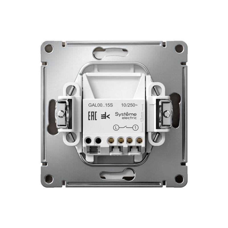 Выключатель кнопочный 1-кл. ArtGallery быстрозажим. клем. механизм мокко SE GAL000615S