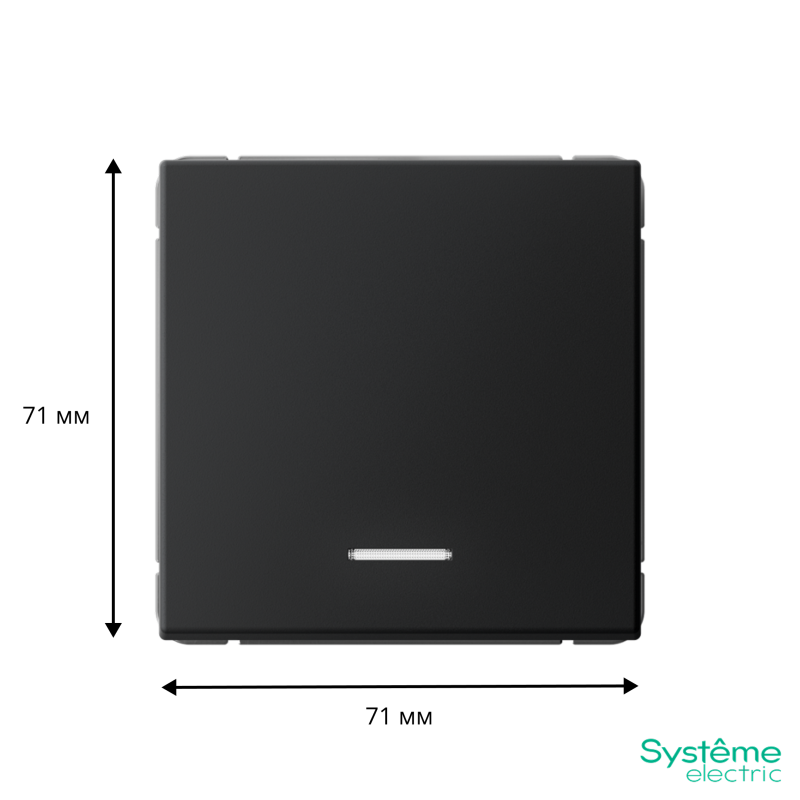 Выключатель 1-кл. ArtGallery (сх. 1а) 10AX с подсветкой механизм карбон SE GAL001013