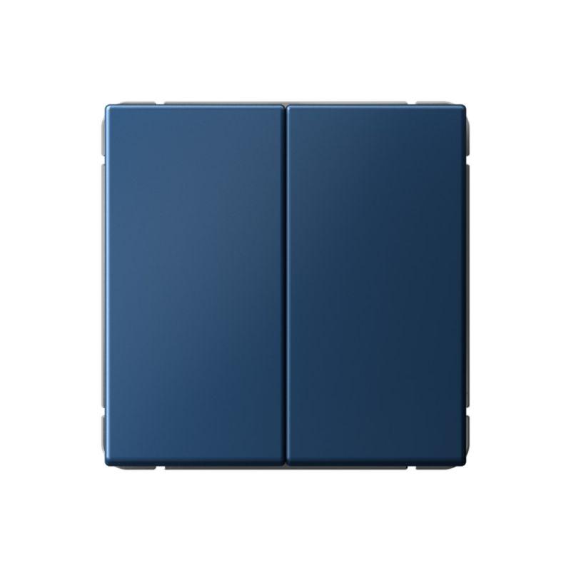 Выключатель кнопочный 2-кл. ArtGallery 10AX быстрозажим. клем. механизм аквамарин SE GAL001117S