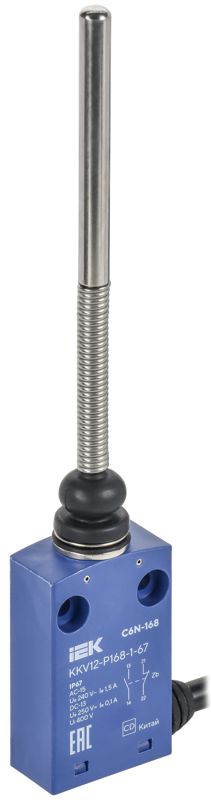 Выключатель концевой C6N-168 IP67 пружинный стержень с метал. конц. IEK KKV12-P168-1-67