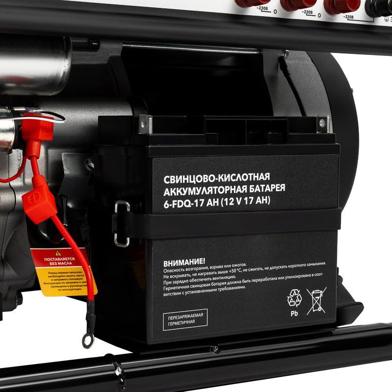 Генератор бензиновый KR9000EA-3 9кВт 230В/380В 25л коннектор автоматики электростартер Kranz KR-16-1140