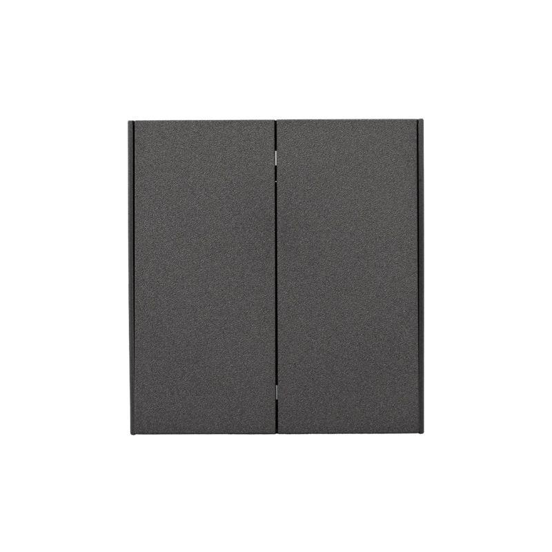 Выключатель для жалюзи 2-кл. СП STRONG MIELE 10А возвратный графит Kranz KR-78-0711-6