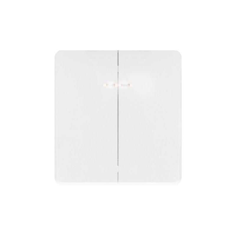 Выключатель 2-кл. СП ROUND MIELE 10А с подсветкой перламутр Kranz KR-78-0714-1