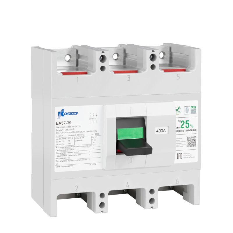 Выключатель автоматический 3п 250А 2500Im ВА57-39-340010 660/380В AC Контактор L630-0003