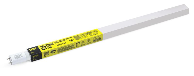 Лампа светодиодная T8 10Вт линейная 230В 6500К G13 IEK LLE-T8-10-230-65-G13