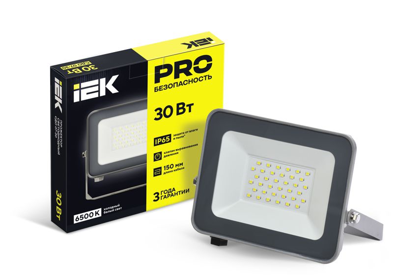 Прожектор светодиодный СДО 07-30 30Вт 6500К IP65 сер. IEK LPDO701-30-K03