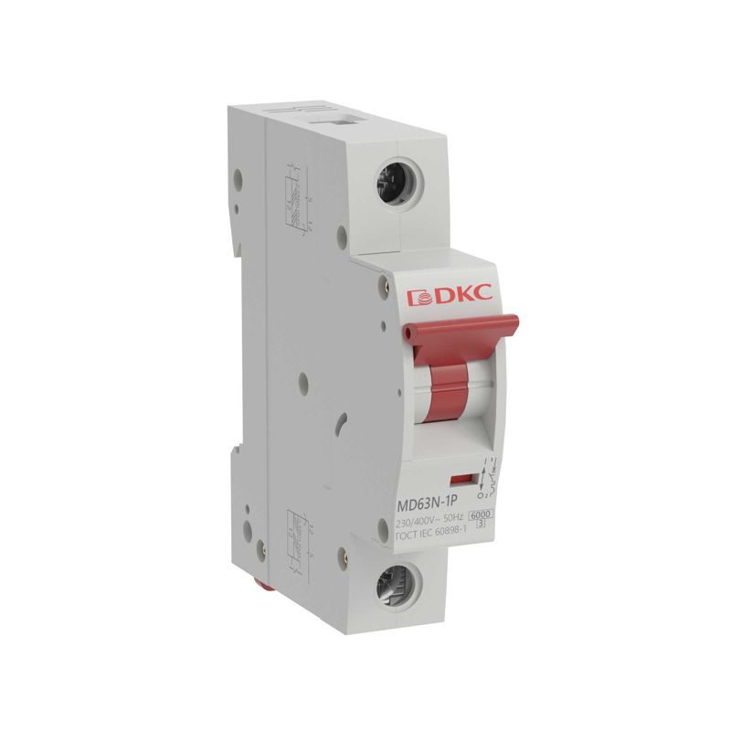 Выключатель автоматический модульный 1п B 2А 6кА YON max MD63N DKC MD63N-1PB2