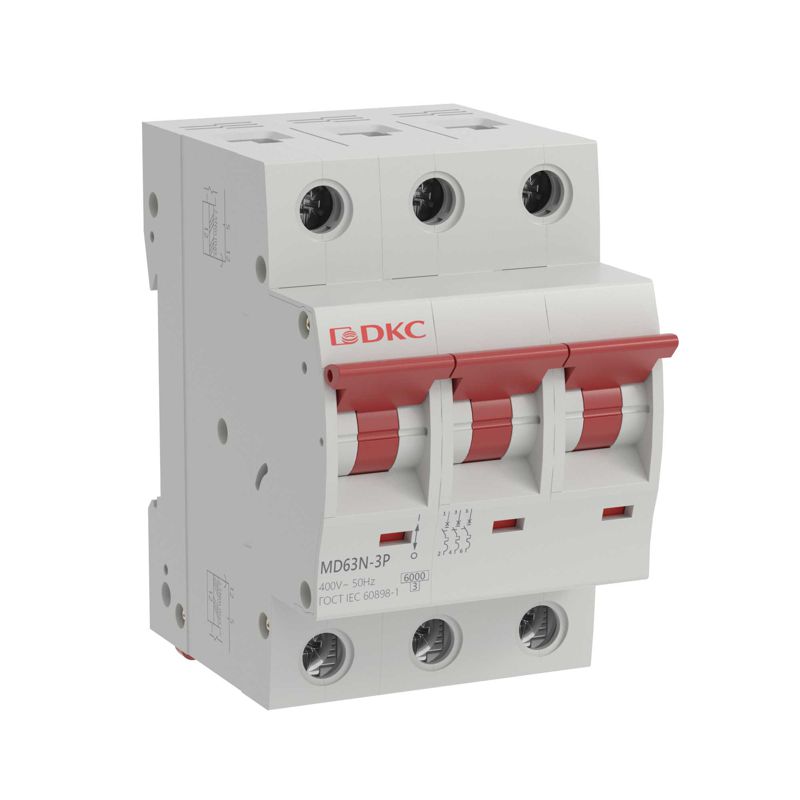 Выключатель автоматический модульный 3п C 3А 6кА YON max MD63N DKC MD63N-3PC3