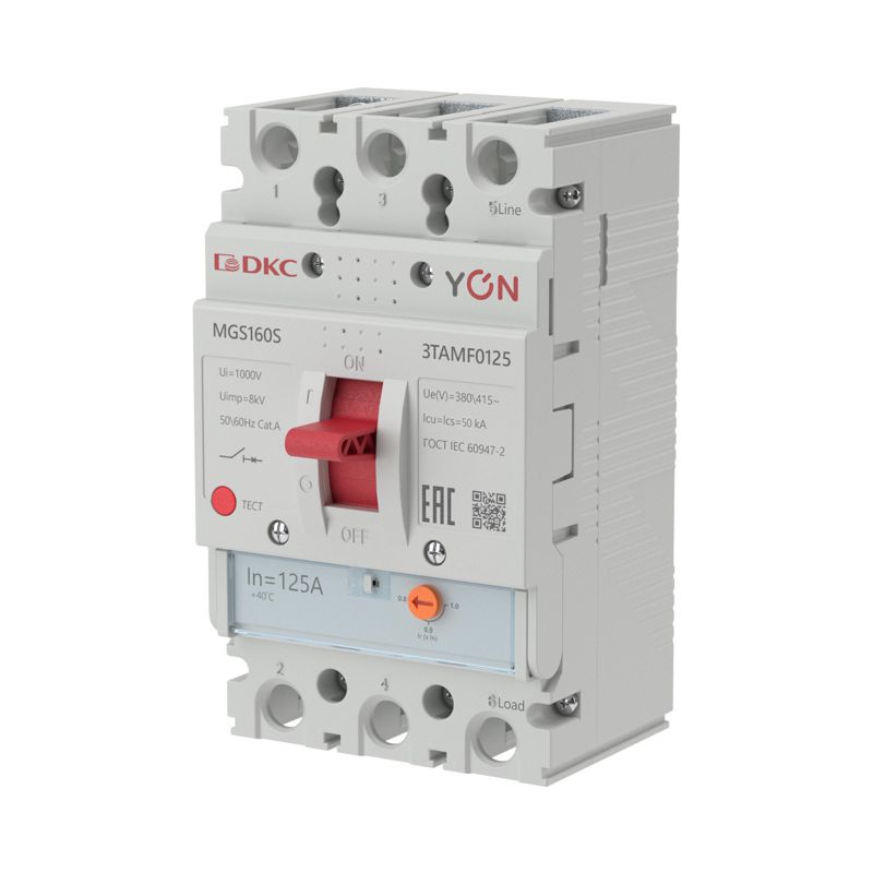 Выключатель автоматический 3п 100-125А 50кА MGS160S YON MGS160S-3TAMF0125