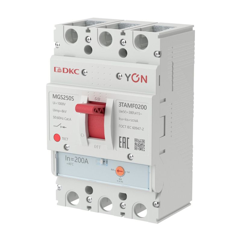 Выключатель автоматический 3п 160-200А 50кА MGS250S YON MGS250S-3TAMF0200
