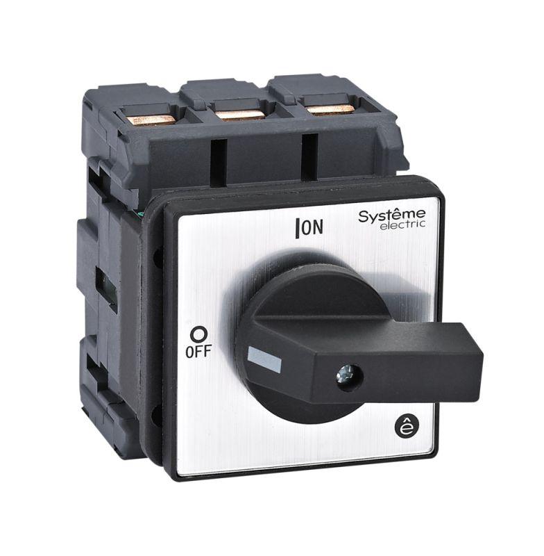Выключатель-разъединитель 3п 100А IP20 с черн. рукоят. на дверцу 4 винтами SE MSD100320B