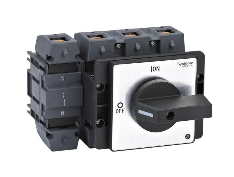 Выключатель-разъединитель 4п 125А IP20 с черн. рукоят. на дверцу 4 винтами SE MSD125420B