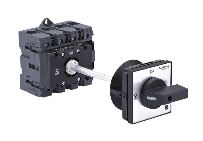 Выключатель-разъединитель 4п 80А IP20 с черн. выносн. рукоят. на дин-рейке/плате SE MSD80440B