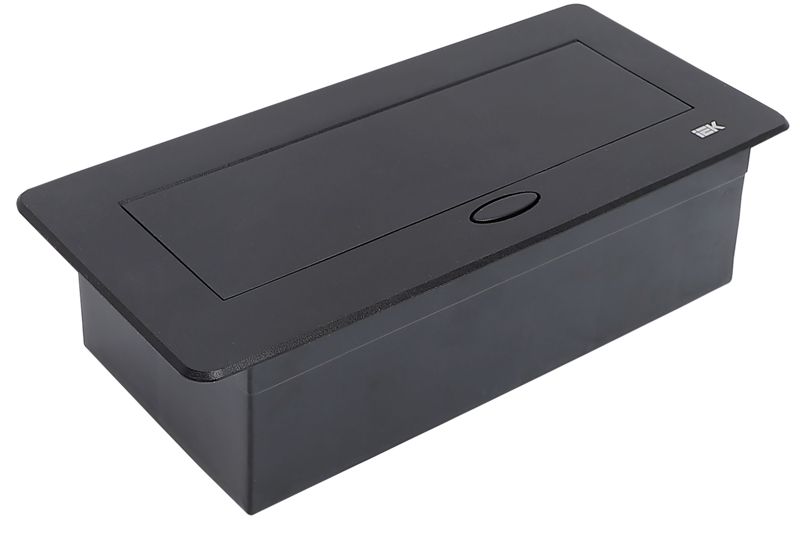 Блок розеточный 6мод. с выдвижн. крышкой черн. PRIMER IEK PM-BR51-06-O-K02