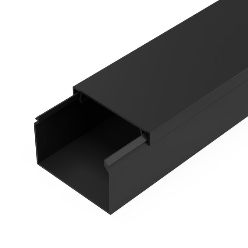 Кабель-канал 60х40 L2000 с двойн. замком черн. Промрукав PR03.0217