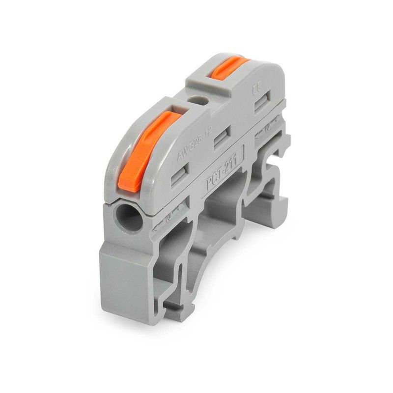 Клемма СМК на DIN-рейку 0.08-4кв.мм 1-проводная сер. (уп.25шт) Промрукав PR08.12595