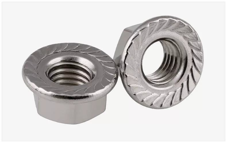 Гайка М8 DIN 6923 с препятствующ. откручиванию насечкой оцинк. (уп.100шт) Промрукав PR08.2367