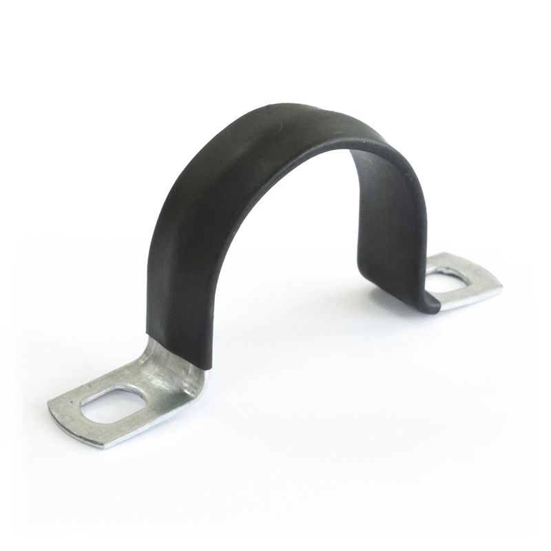 Скоба крепежная двухлапковая СМД-П d25-26мм метал. с полимер. покрыт. (уп.100шт) Промрукав PR08.6018