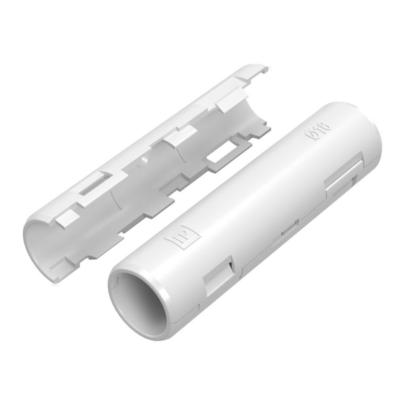 Муфта разборная d16мм бел. Промрукав PR13.0417