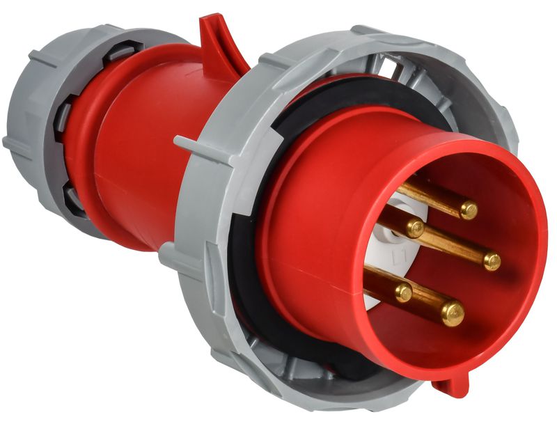 Вилка переносная с ф/и ССИ-0252ф 32А 6ч 380В 3P+PE+N IP67 IEK PSR02-032-5-6-67