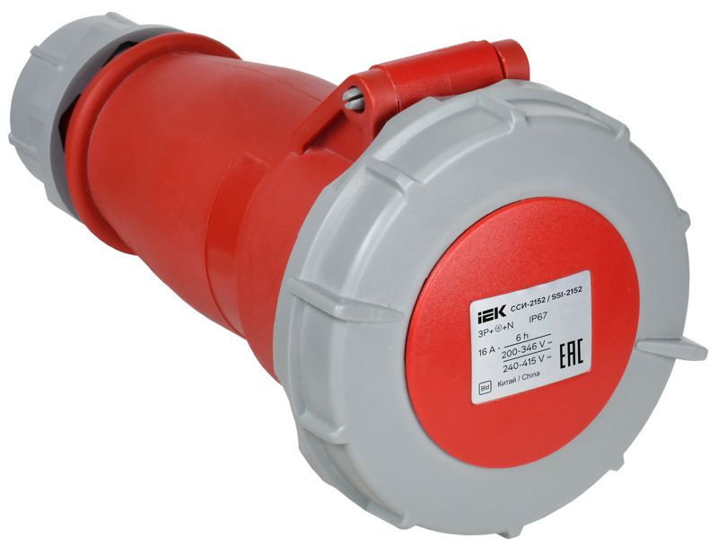Розетка переносная ССИ-2152 16А 5п 3P+PE+N 6ч 380В IP67 IEK PSR22-016-5-0-67