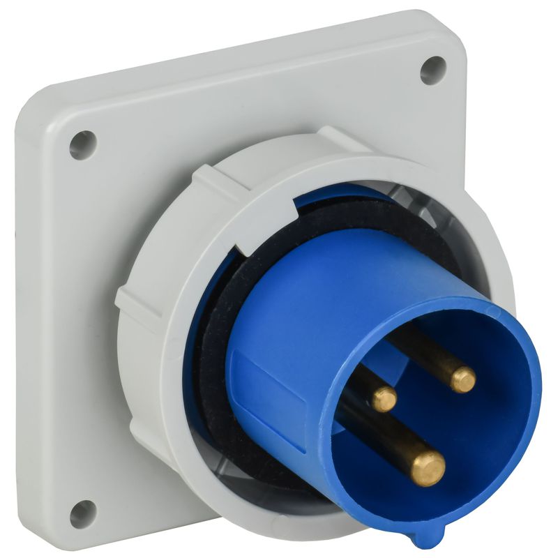 Вилка встраиваемая ССИ-3132 16А 6ч 220В 2P+PE IP67 IEK PSR31-016-3-0-67