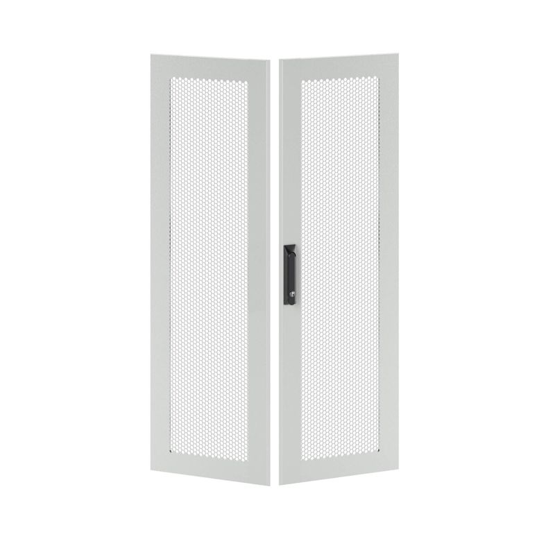 Дверь двустворчатая для IT-CQE 2200х600 перфорир. RAL7035 DKC RGITCPMD2260